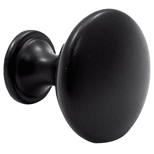 30mm Cornerstone Round Knob, Matte Black Main - Image