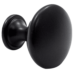 30mm Cornerstone Round Knob, Matte Black Main - Image