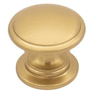 1-3/16" Heritage Round Knob, Brushed Satin Brass Main - Image