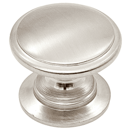 1-3/16" Heritage Round Knob, Brushed Satin Nickel Main - Image
