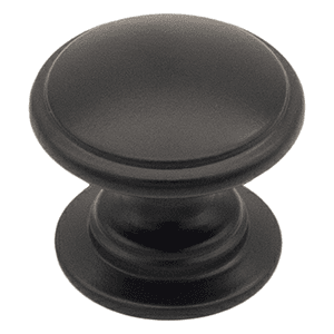 1-3/16" Heritage Round Knob, Matte Black Main - Image