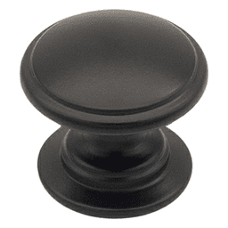 1-3/16" Heritage Round Knob, Matte Black Main - Image