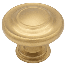1-1/4" Heritage Round Knob, Brushed Satin Brass Main - Image