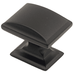 1-1/4" Heritage Rectangle Knob, Matte Black Main - Image