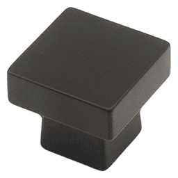 1-11/64" City Style Round Cabinet Knob, Matte Black Main - Image