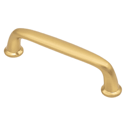 3-25/32" Heritage Handle Pull, Brushed Satin Brass, 4-7/16" Length Main - Image