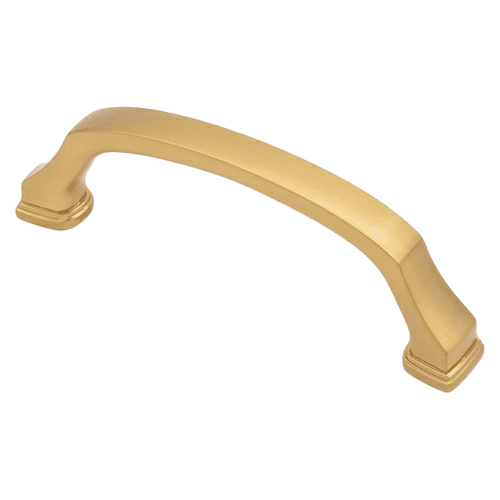 3-25/32" Heritage Cabinet Pull, Brushed Satin Brass, 4-5/16" Length Main - Image