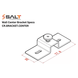 77.8mm Central Holder for Two Panels Alt 2 - Image