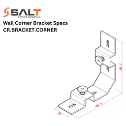 96.3mm Corner Holder for Two Posts/Two Panels Alt 1 - Image