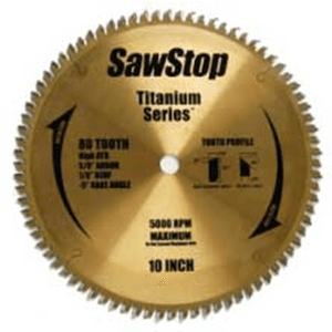 Sawstop Titanium Series Combination Saw Blade - Extra Large Teeth Made of Highest-Grade Tungsten Carbide