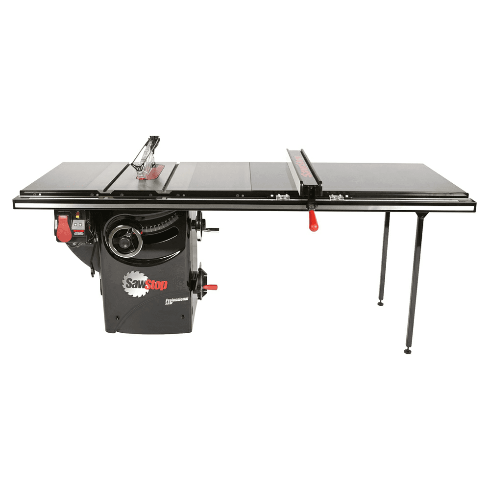 SawStop Professional 3HP Cabinet Saw with 52" Professional T-Glide Rip Fence, Rails/Extension Table Main - Image