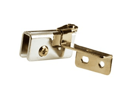 Glass Door 194˚ Opening Hinge, Brass - Main Image