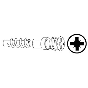 6mm x 42mm Double Locking Connecting Screw, Zinc - Alt Image 1