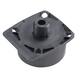 15mm Dowel Mount Riveted Leg, Black - Adjustable leveling system for custom cabinets.