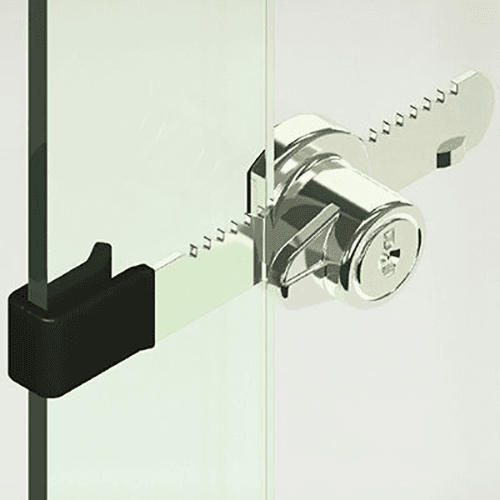 L1-330 Disc Tumbler Ratchet Lock, Bright Nickel, Keyed to 101TA Key - Main Image