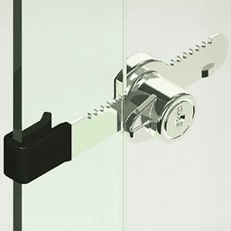 L1-330 Disc Tumbler Ratchet Lock, Bright Nickel, Keyed to 101TA Key - Main Image