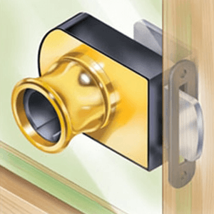 CB-355 Glass Door Lock for Timberline Lock, Horizontal Mount - Alt Image 1