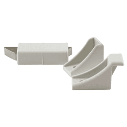 DL-300 Double Door Latch for Left-Door, White - Main Image