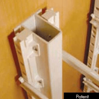 Tenn-Tex QuikTRAY 20" Beige Center Partition Support - Installation View