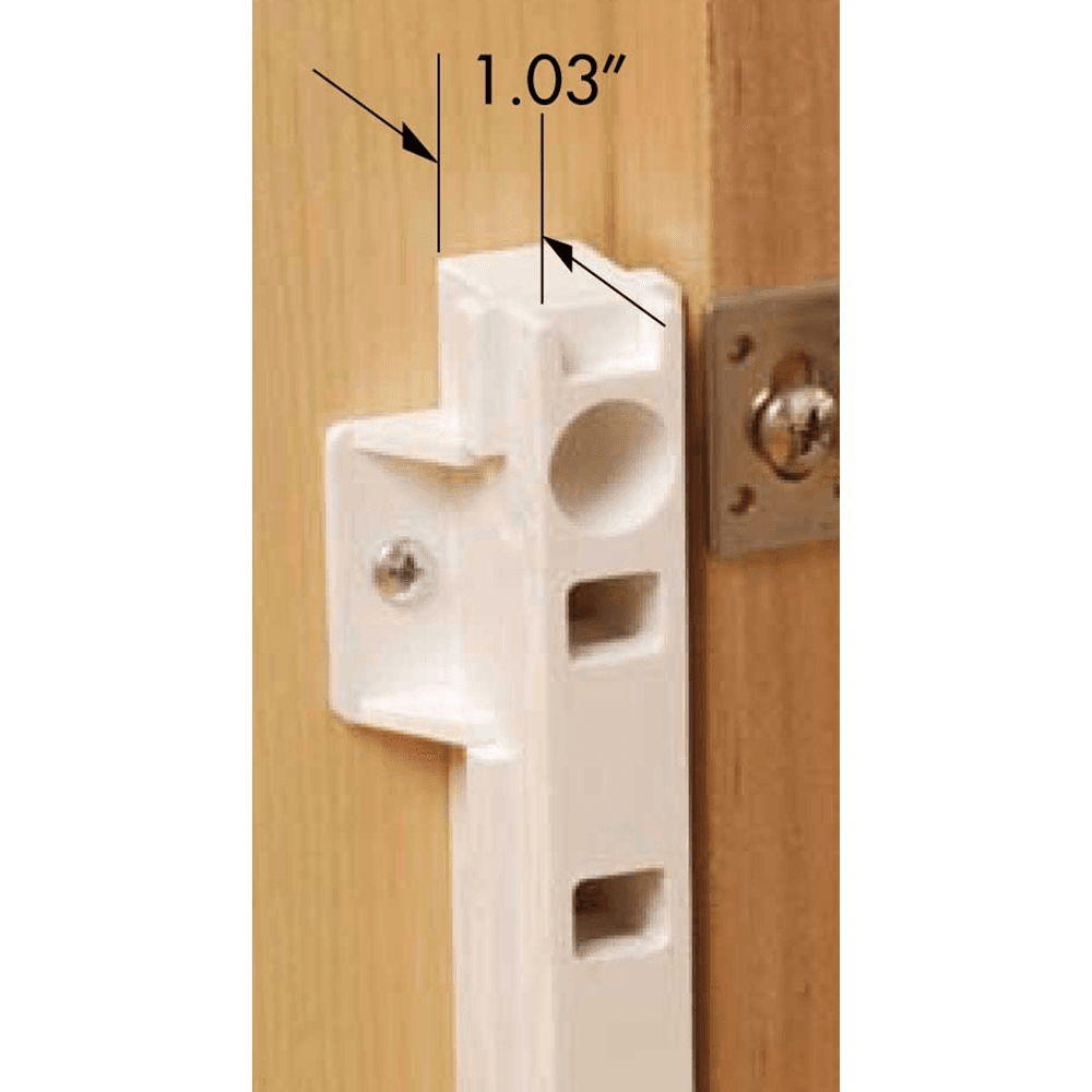 Tenn-Tex QuikTRAY 2" Drawer Slide Support in White - Side View