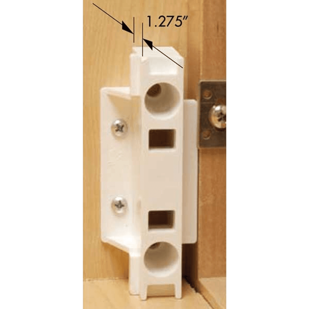 Tenn-Tex QuikTRAY Short Drawer Slide Support in Beige - Installation Diagram