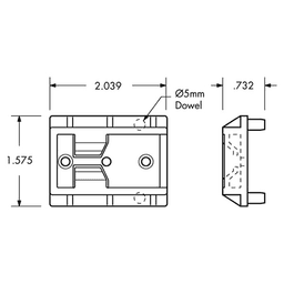 5mm Dowel Molded V-Notch Bracket Alt 1 - Image
