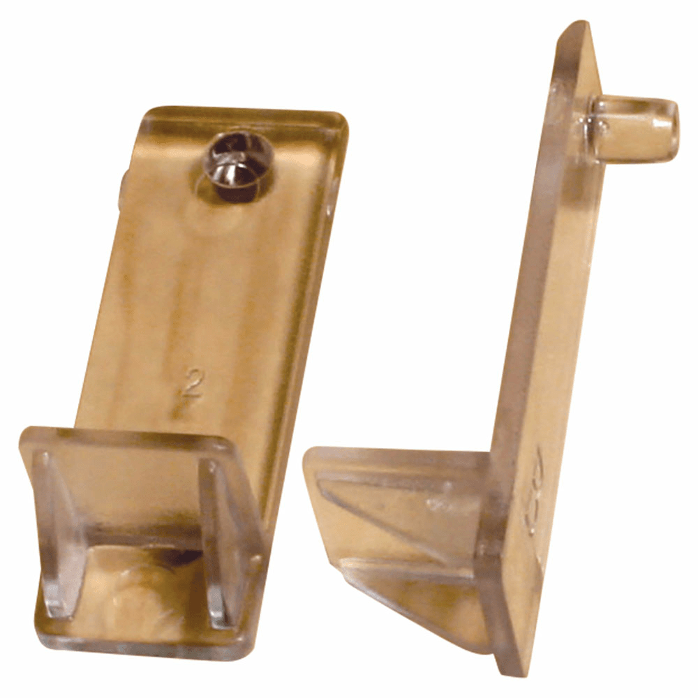 Clear finish 5mm Mullion Shelf Support Part B with 15/64" dowel length and 5/16" offset by Tenn-Tex