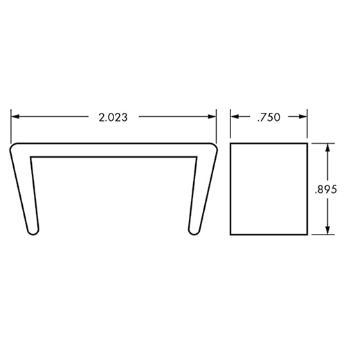 .75 Width Door Clip Fit 1 5/8" Face Frame Alt 1 - Image