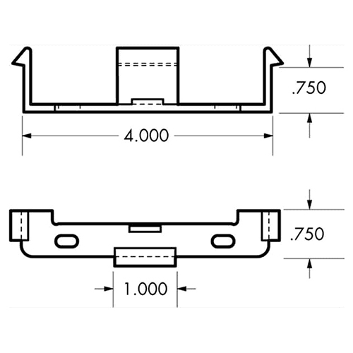 False Front Clip for 4" Opening Alt 1 - Image