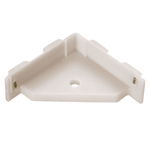 2-1/2" x 2-1/2" Corner Brace with Horizontal Tabs/No Boss or Lip, Beige - Alt Image 1
