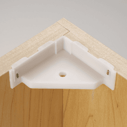 2-1/2" x 2-1/2" Corner Brace with Horizontal Tabs/No Boss or Lip, Beige - Alt Image 2