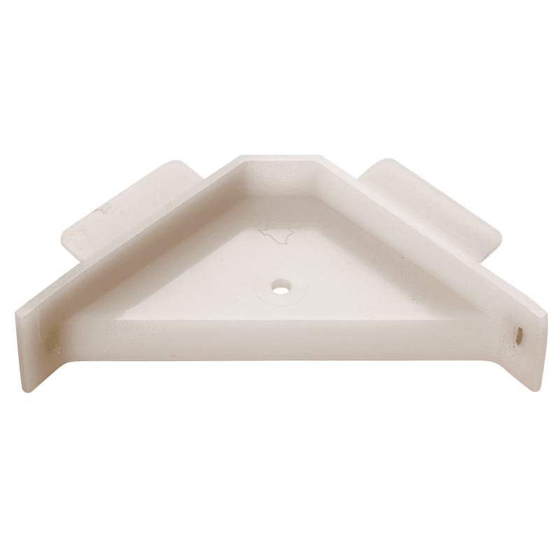 T-413 2-1/2" x 2-1/2" Corner Brace with Horizontal Tabs/No Boss or Lip, Natural - Main Image