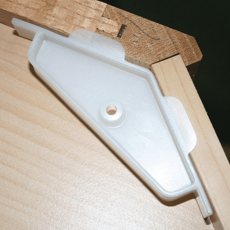 2-1/2" x 2-1/2" 135&#730; Corner Brace with Horizontal Tabs, Natural - Alt Image 1
