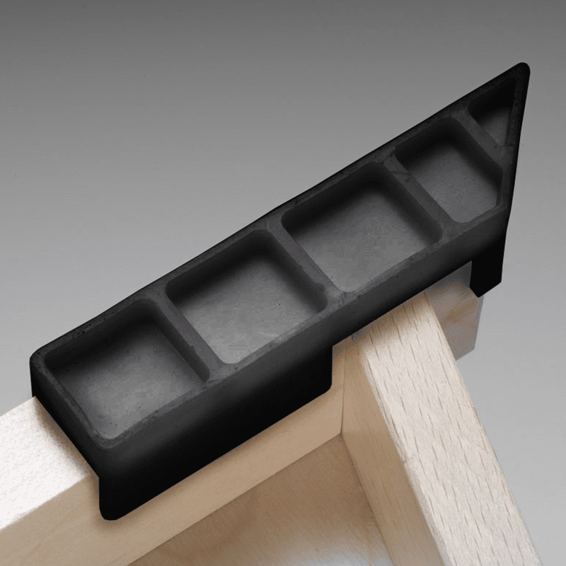 45&#730; Left Hand Corner Protector, Black - Alt Image 1