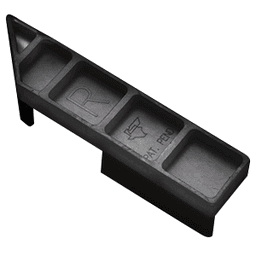 45&#730; Right Hand Corner Protector, Black - Main Image