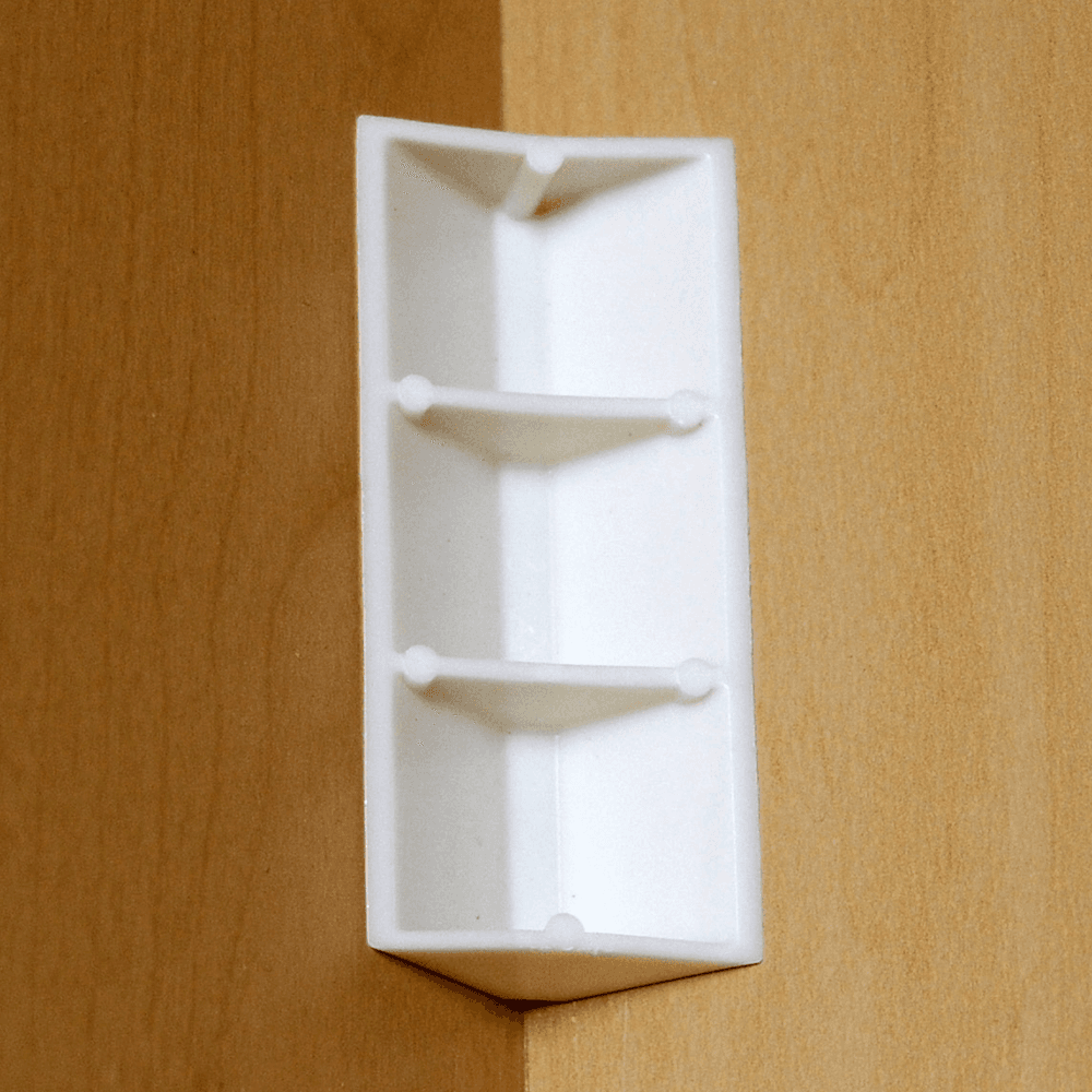 3" x 1" High Density Polyethylene Glue/Staple Block, White - Alt Image 1
