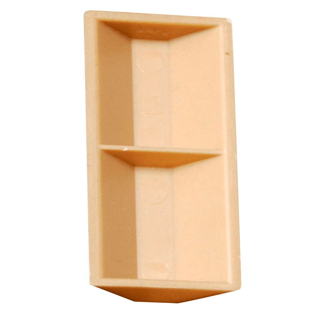 2" x 3/4" HIPS Plastic Glue/Staple Block, Beige - Main Image