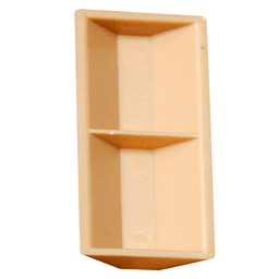 2" x 3/4" HIPS Plastic Glue/Staple Block, Beige - Main Image