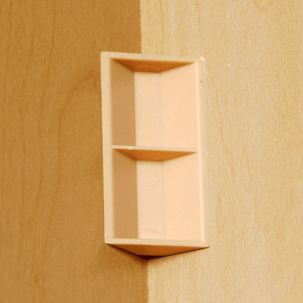 2" x 3/4" HIPS Plastic Glue/Staple Block, Beige - Alt Image 1