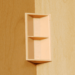 2" x 3/4" HIPS Plastic Glue/Staple Block, Beige - Alt Image 1