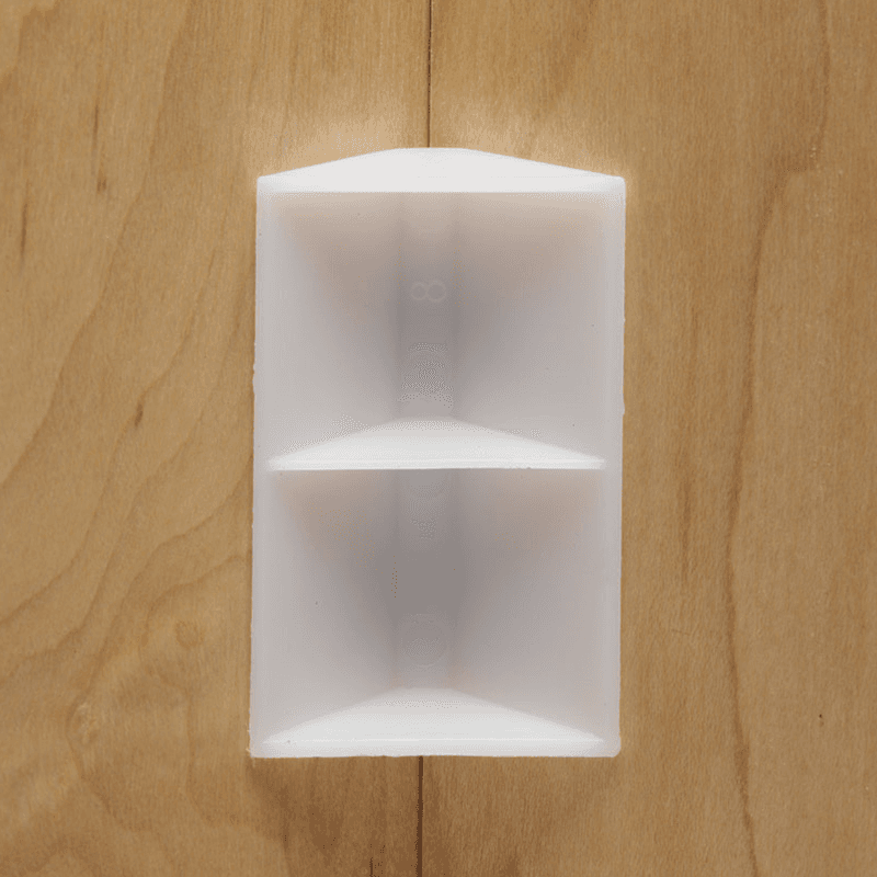 2" x 15/16" HIPS Plastic Glue/Staple Block, White - Alt Image 2