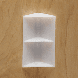 2" x 15/16" HIPS Plastic Glue/Staple Block, White - Alt Image 2