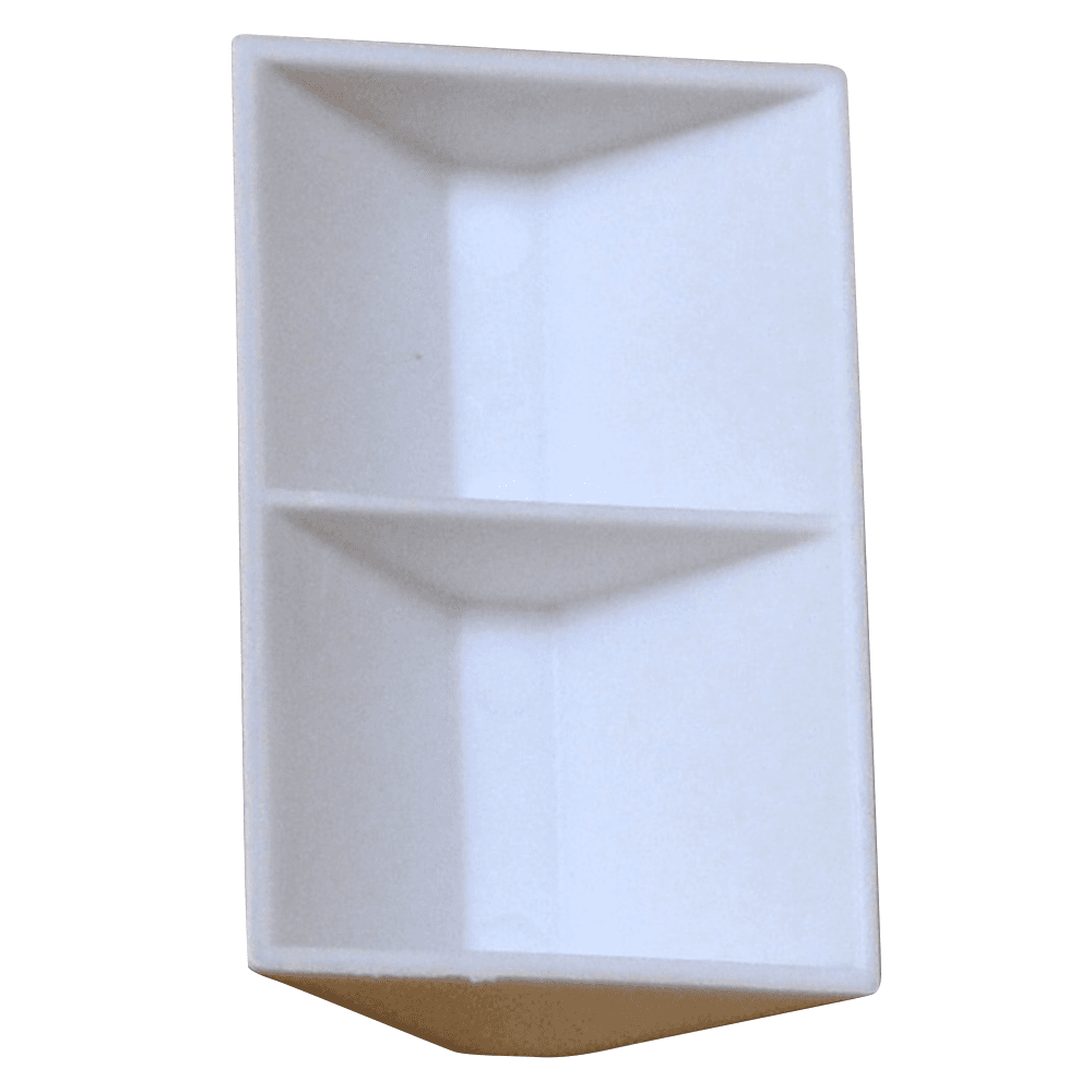 2" x 15/16" HIPS Plastic Glue/Staple Block, White - Main Image