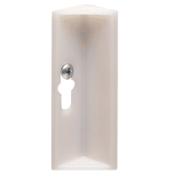 3-1/4" x 1" HIPS Plastic Glue/Staple Block with Keyhole, Natural - Main Image