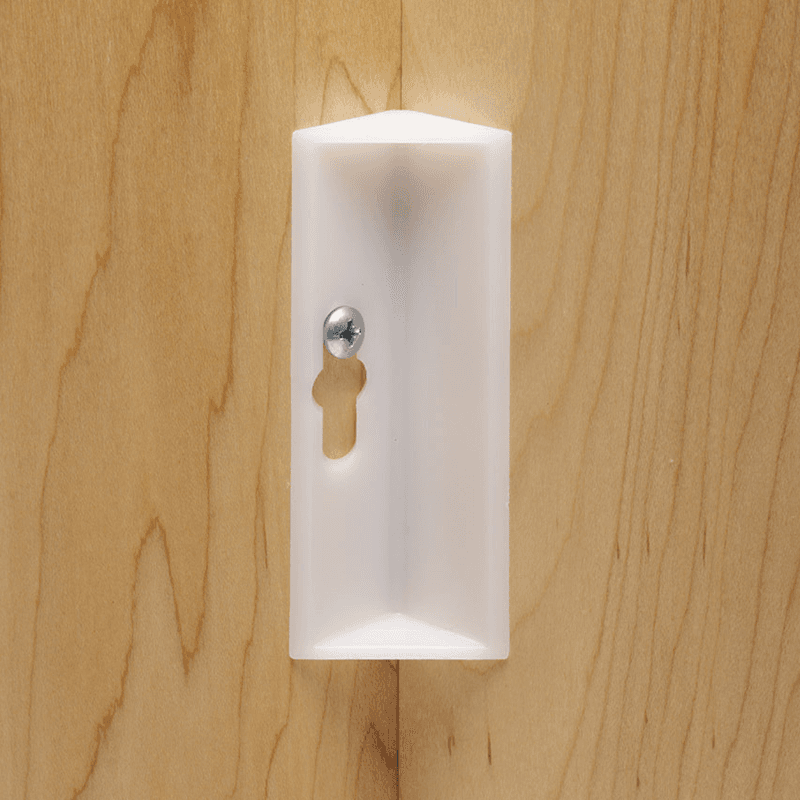 3-1/4" x 1" HIPS Plastic Glue/Staple Block with Keyhole, Natural - Alt Image 1