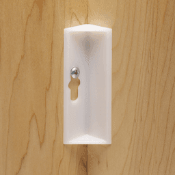 3-1/4" x 1" HIPS Plastic Glue/Staple Block with Keyhole, Natural - Alt Image 1