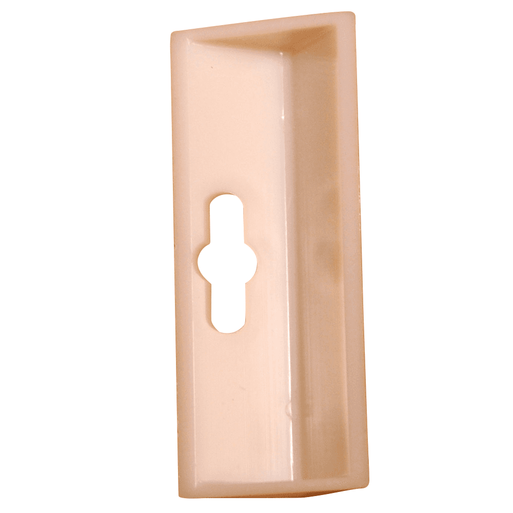 3-1/4" x 1" ABS Glue/Staple Block with Keyhole, Natural - Main Image