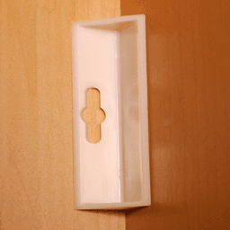 3-1/4" x 1" ABS Glue/Staple Block with Keyhole, Natural - Alt Image 1