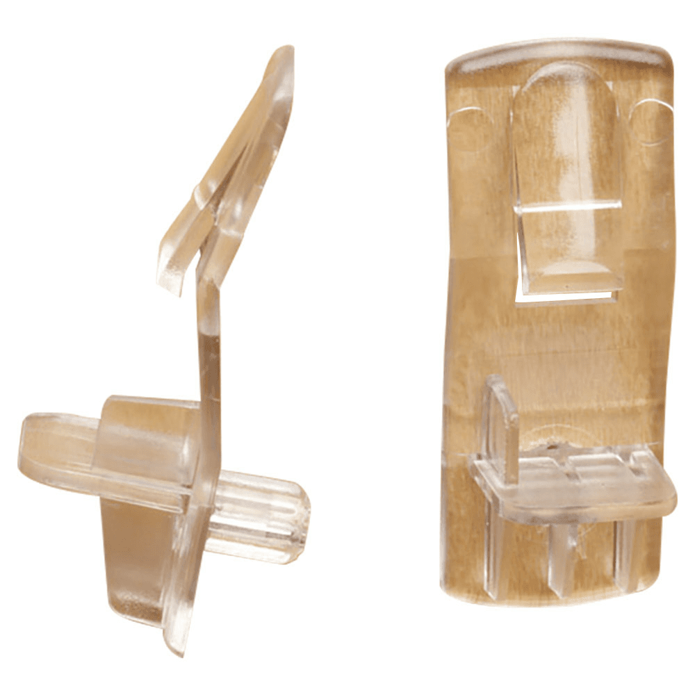 Clear Finish 1/4" Left Hand Locking Shelf Support for 1/2" Shelves - 4000/Box