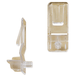 Tenn-Tex Clear Finish 1/4" Left Hand Locking Shelf Support for 15mm Shelves with 5/16" Dowel Length and 1/4" Offset - 2000/Box